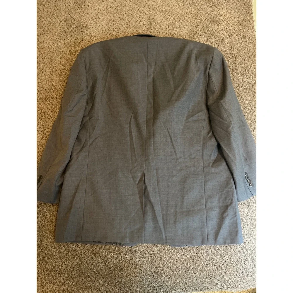 Jos A Bank Men's Sport Coat 50L Gray Two Button Wool Blend Blazer Jacket